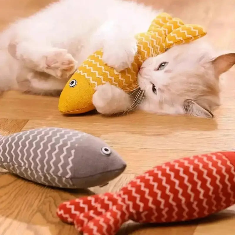 Peluche poisson herbe à chat
