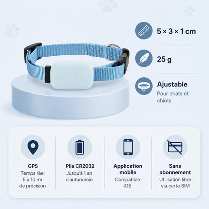 Collier de localisation pour chat