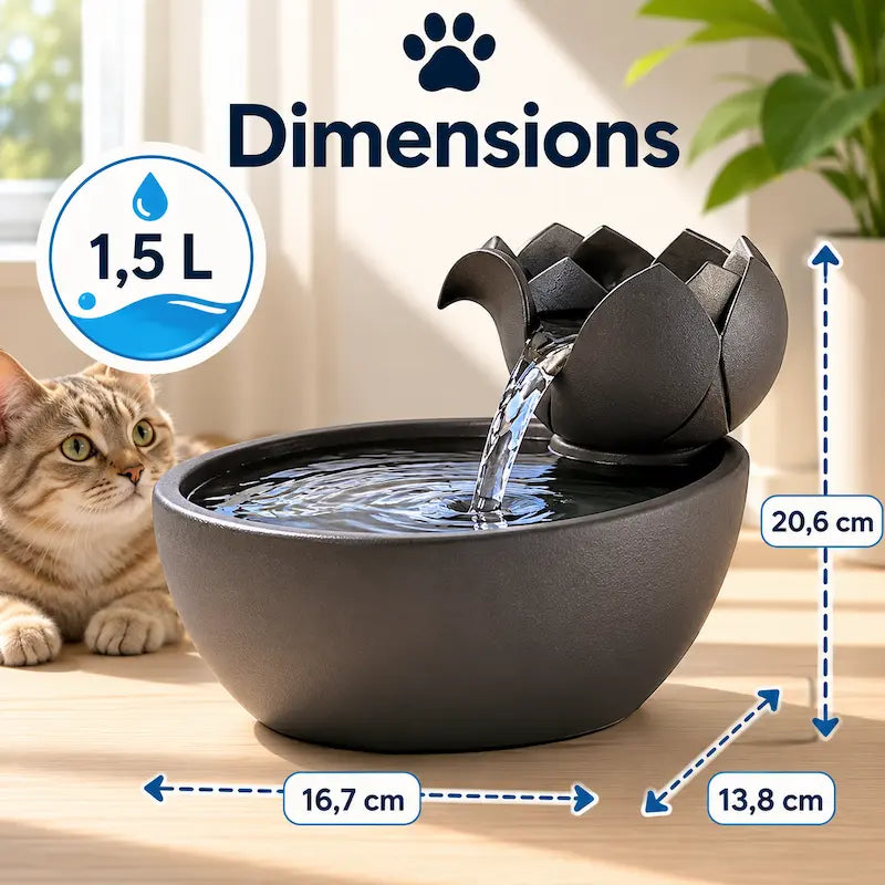 Abreuvoir chat céramique