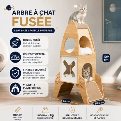 Arbre à chat fusée