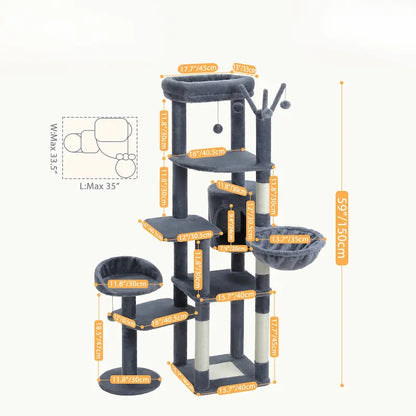 Arbre à chat grande plateforme