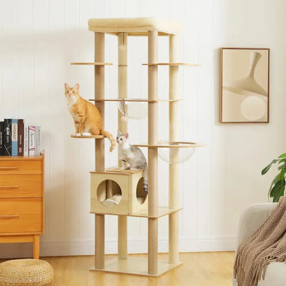 Arbre à chat intérieur bois – Hamac & perchoir | NatureCat