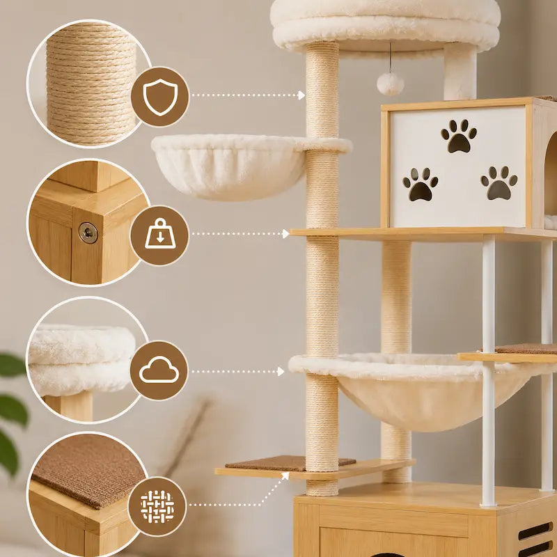 Arbre à chat meuble 7 niveaux