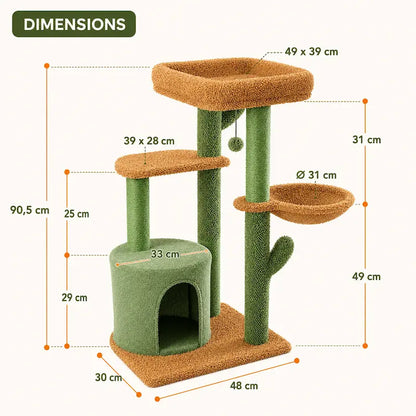 Arbre à chat cactus avec griffoir