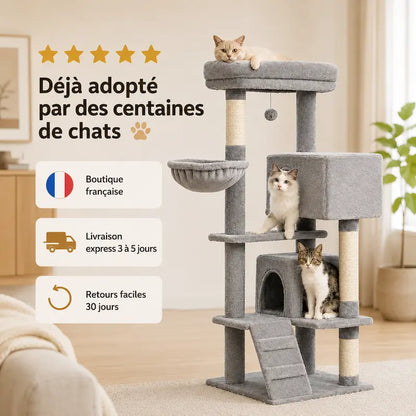 Arbre à chat luxe multi-niveaux