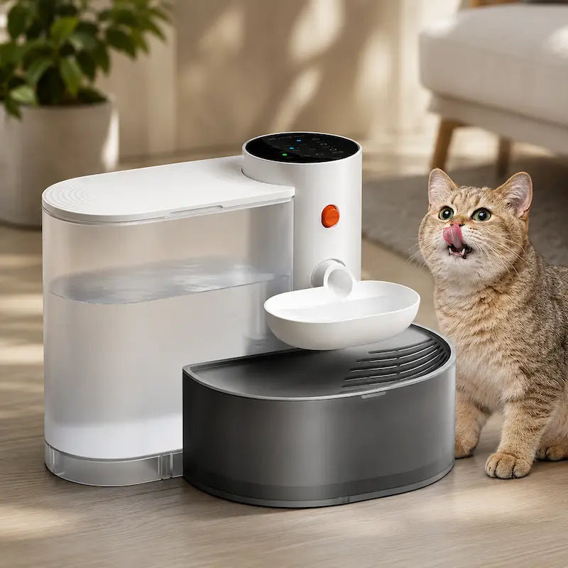 Fontaine à eau chat sans filtre - 3L & autonomie sans recharge | HydriCat