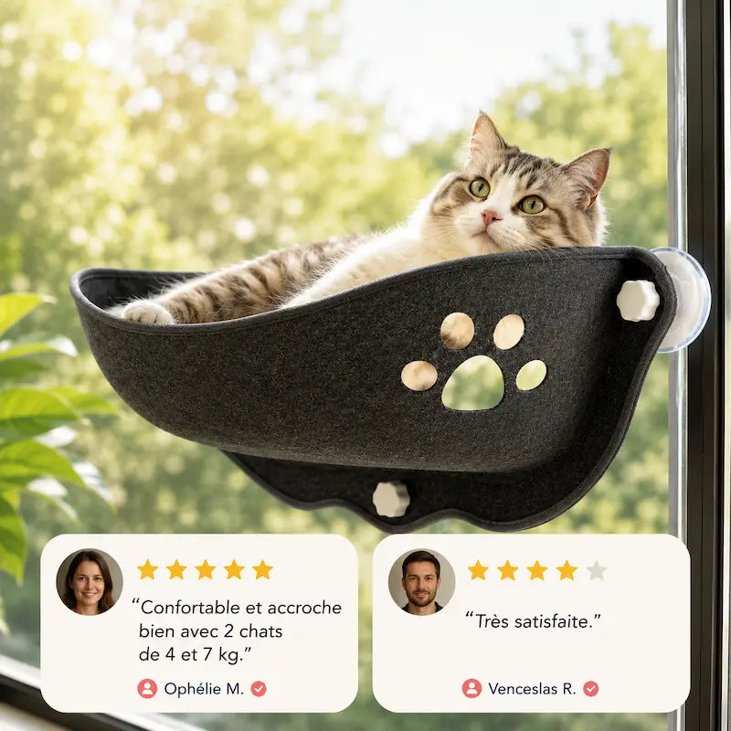 Lit chat fenêtre ventouse