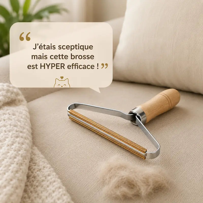 Brosse anti-poils chat