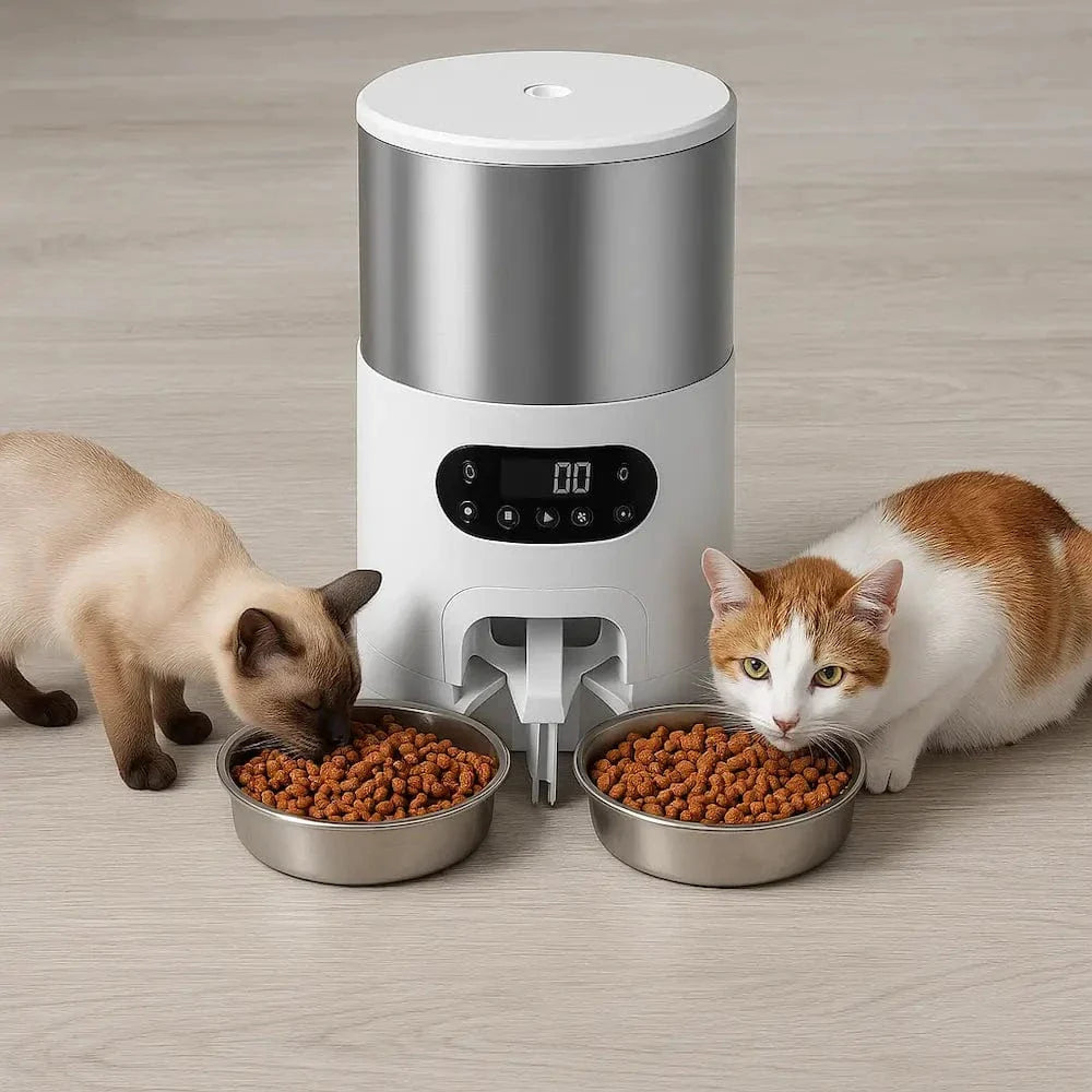 Distributeur croquettes 2 chats