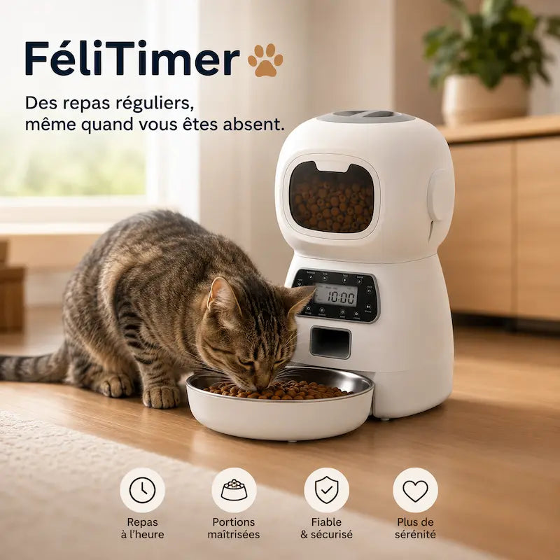 Distributeur croquettes chat programmable