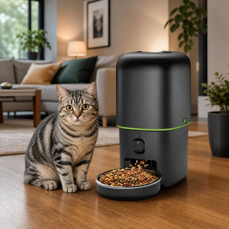 Distributeur de croquettes chat caméra intelligente - Zéro stress | MiaouTech