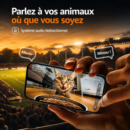 Distributeur de croquettes chat caméra intelligente