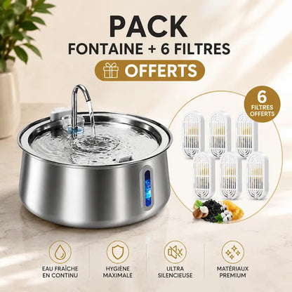 Fontaine à eau chat inox 4L