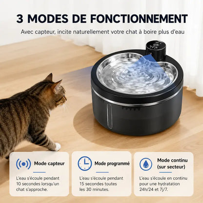 Fontaine à eau chat inox 3L