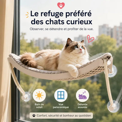 Hamac pour chat ventouse