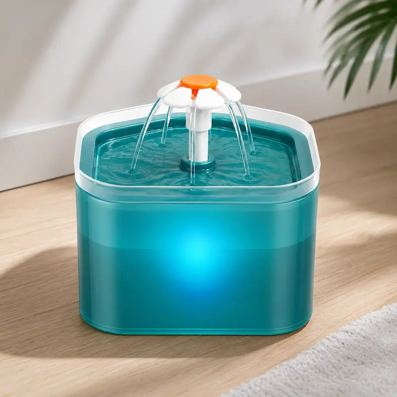 Fontaine à eau chat LED