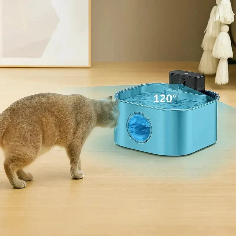 Fontaine à eau chat inox sans fil