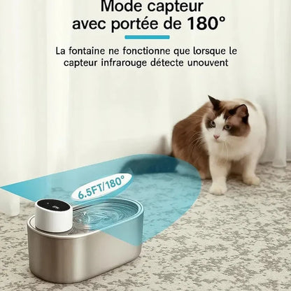 Fontaine chat sans fil à pile