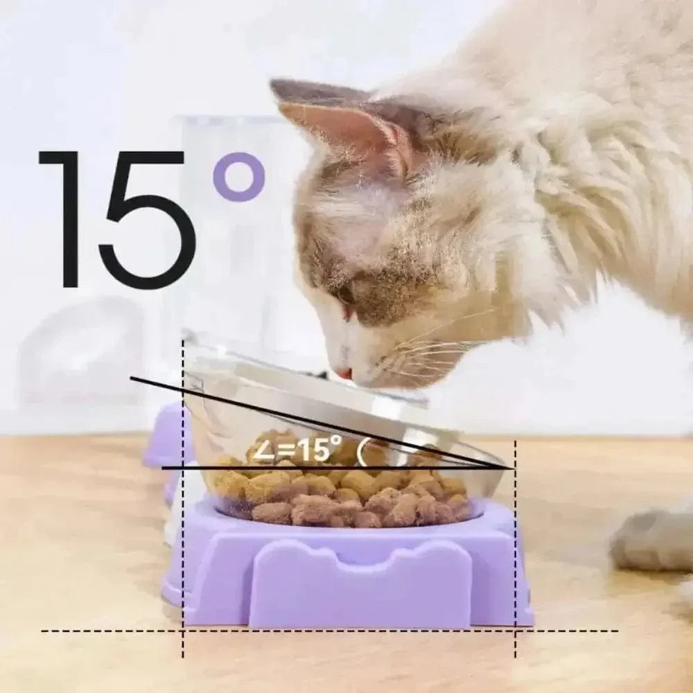 Gamelle chat avec distributeur d'eau