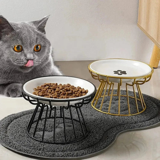 Gamelle chat céramique surélevée - Posture idéale | CeramLift