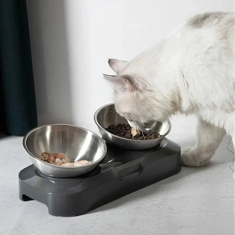 Gamelle chat surélevée inox