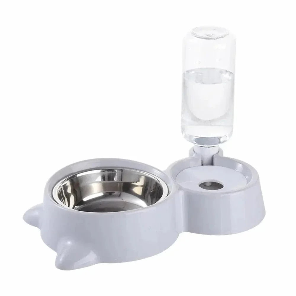Gamelle croquettes et eau pour chat