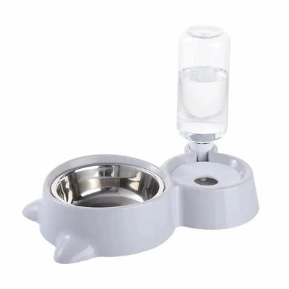 Gamelle croquettes et eau pour chat
