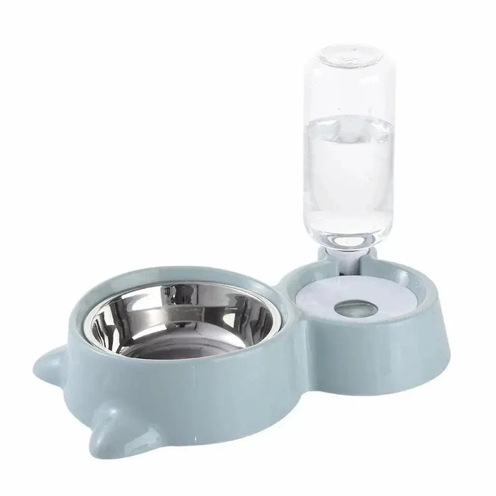 Gamelle croquettes et eau pour chat