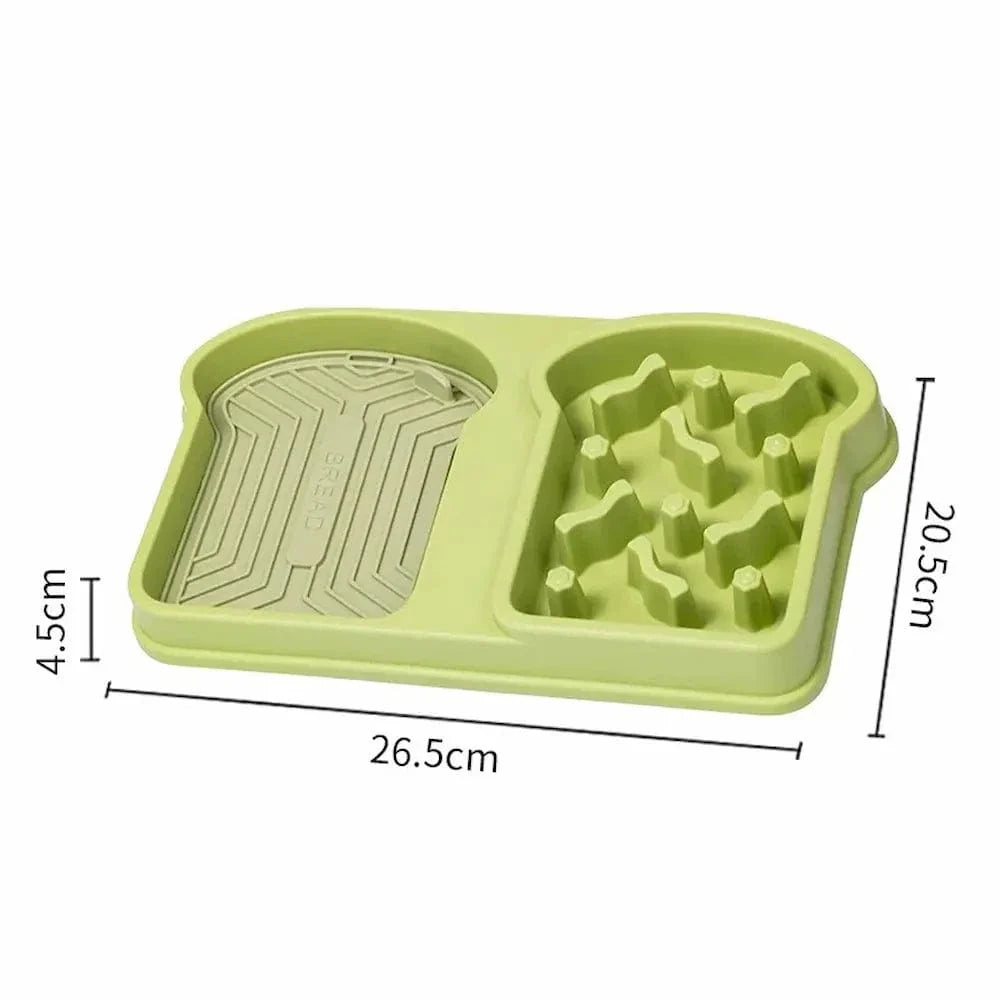 Gamelle double anti-glouton