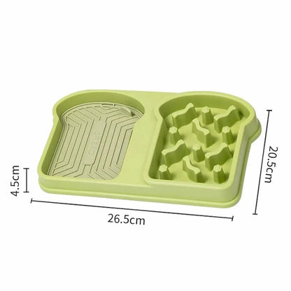 Gamelle double anti-glouton