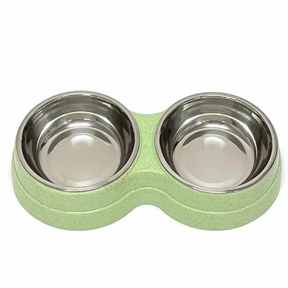 Gamelle double inox chat