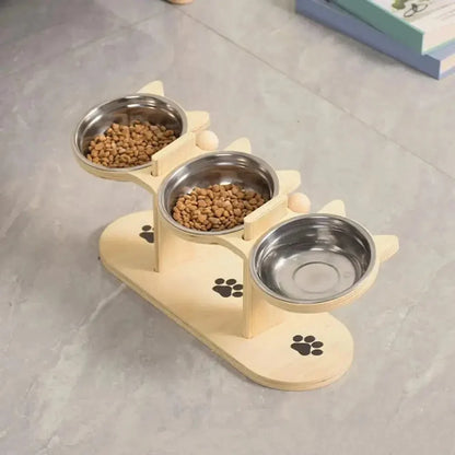 Gamelle triple pour chat