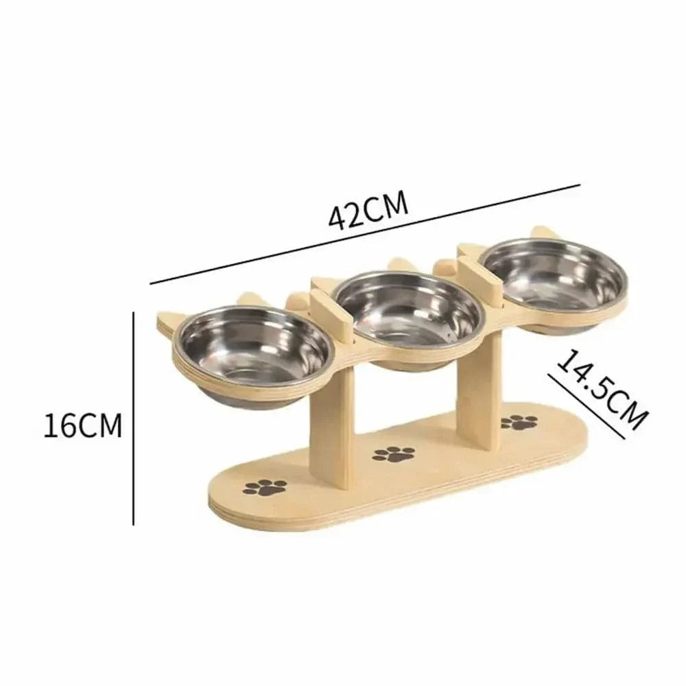 Gamelle triple pour chat