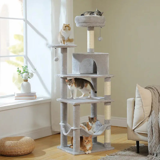 Arbre à chat tour multi-niveaux – Sisal & hamac | FéliTower