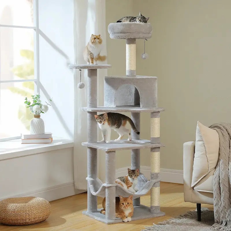 Arbre à chat tour multi-niveaux