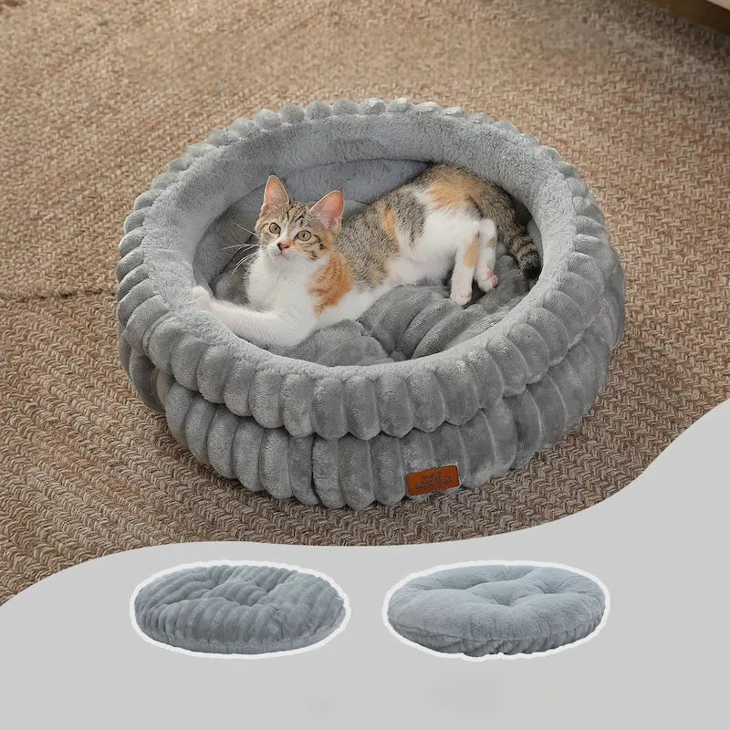 Panier chat rond confortable