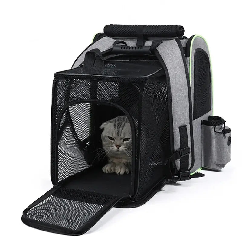 Sac à dos chat extensible avec abri
