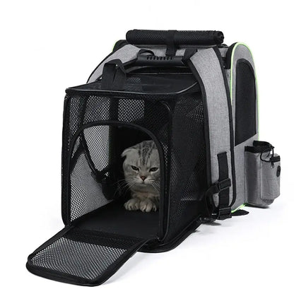 Sac à dos chat extensible avec abri