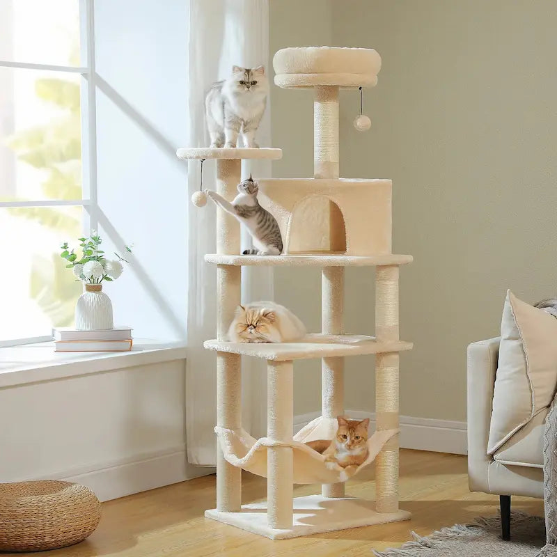 Arbre à chat tour multi-niveaux