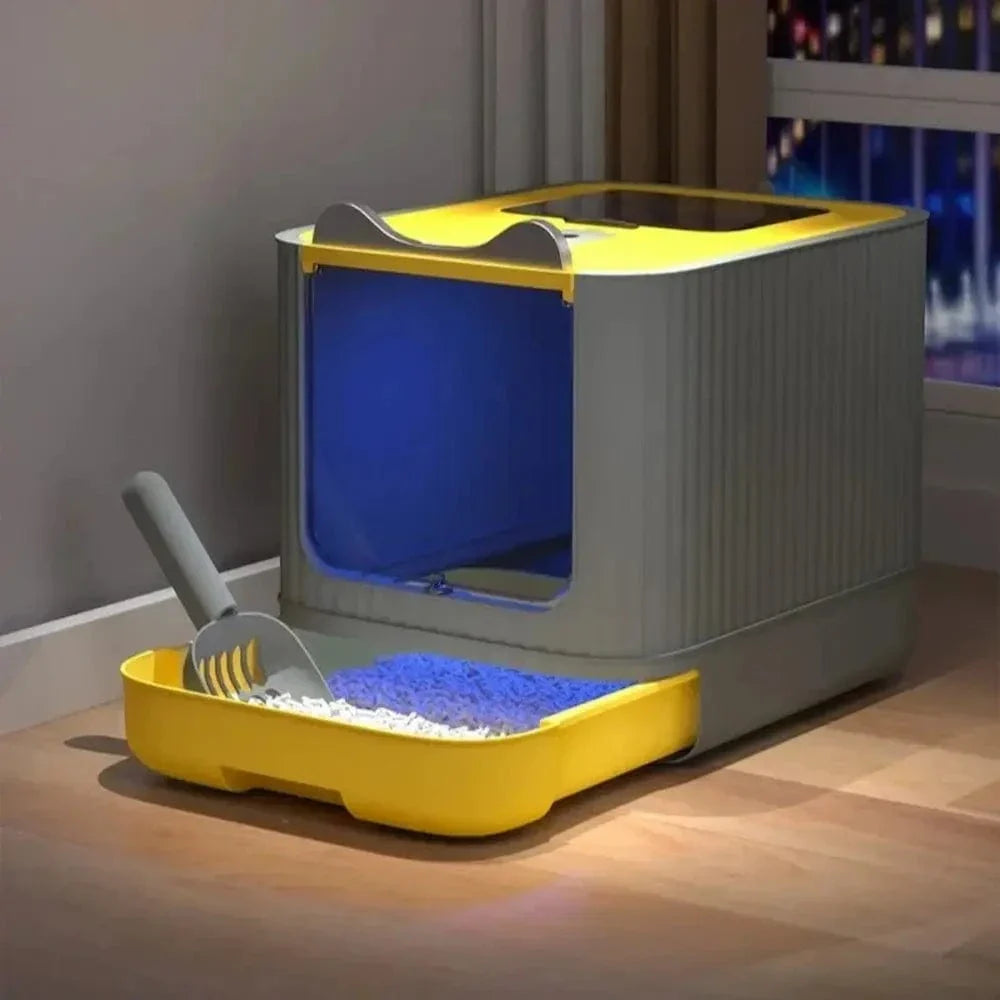 Maison de toilette pliable pour chat - Gain de place et hygiène | FoldCat