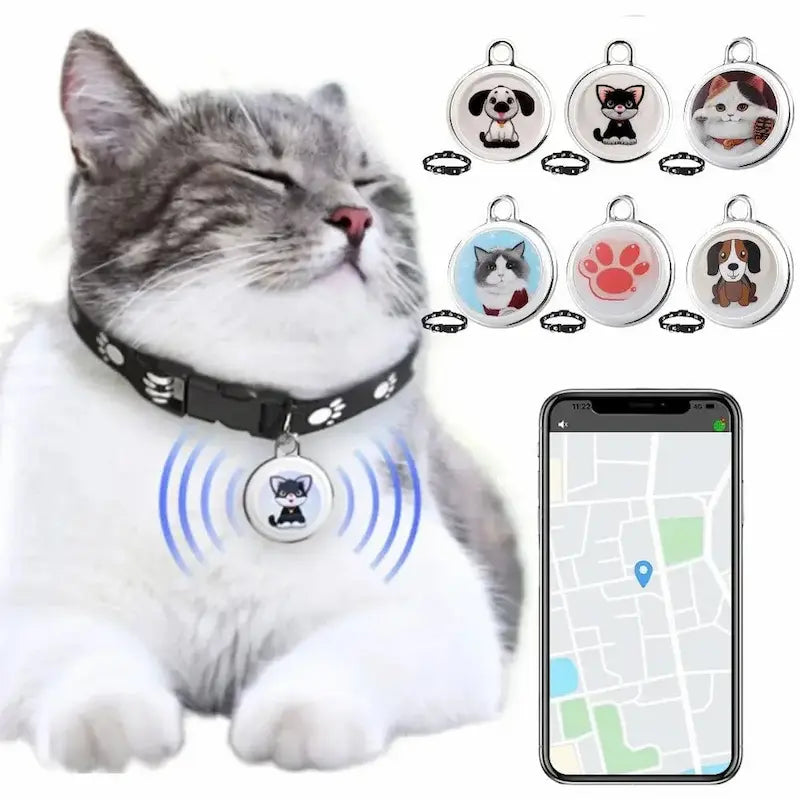 Mini badge Bluetooth chat - Léger & discret | PawTrack