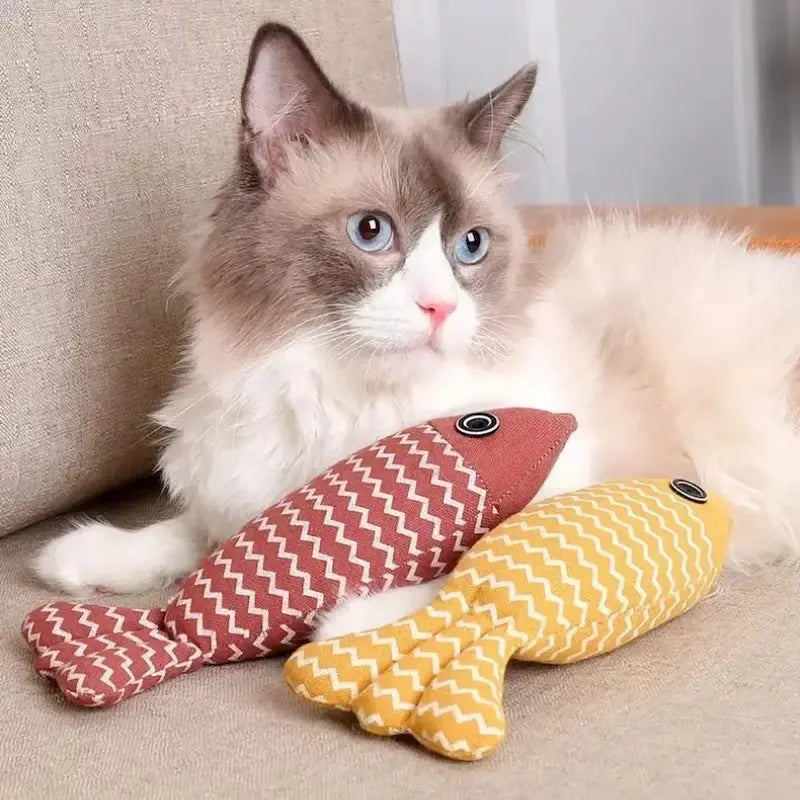 Peluche poisson herbe à chat - Effet irrésistible | CatNipFish