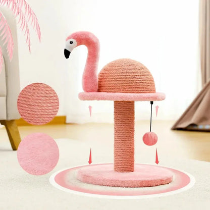 Poteau à griffer Flamant rose