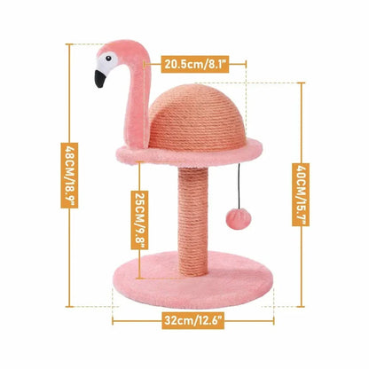 Poteau à griffer Flamant rose
