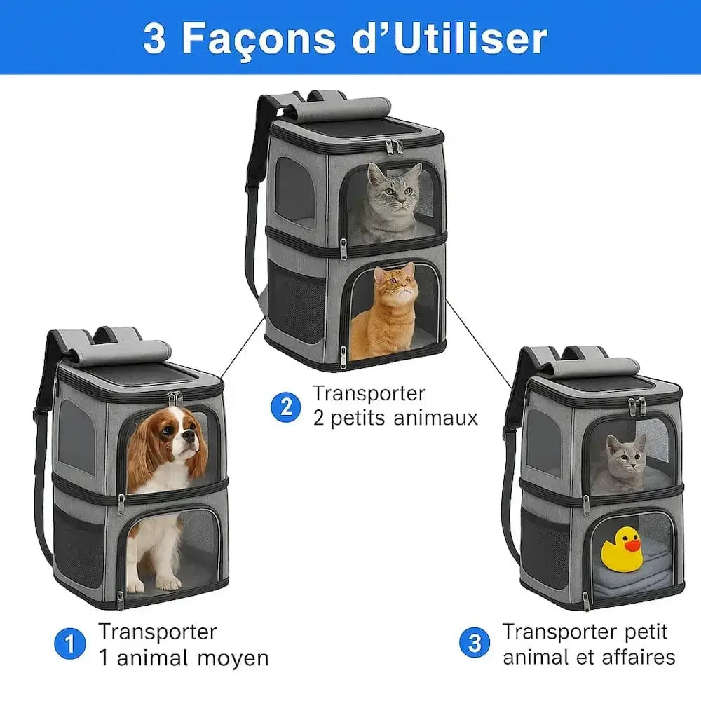 Sac à dos 2 chats