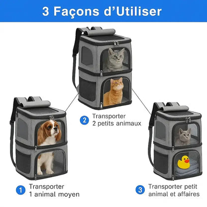 Sac à dos 2 chats